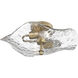 Samara 2 Light 15.38 inch Modern Brass Semi-Flush Ceiling Light